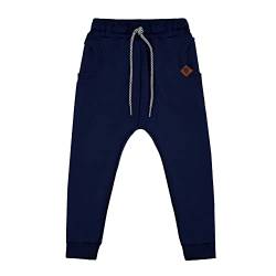 NONU Kids Circle Jogginghose für Jungen I Hose Kinder aus Baumwolle, Sporthose, Outdoorhose, Babykleidung, Kinder Kleidung blau, 128/134 von NONU Kids