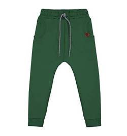 NONU Kids Circle Jogginghose für Jungen I Hose Kinder aus Baumwolle, Sporthose, Outdoorhose, Babykleidung, Kinder Kleidung ciemnozielone von NONU Kids