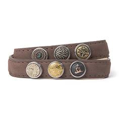 Noosa Armband Wrap Bracelet Petite Double Skinny brown, Grösse:XS von NOOSA-Amsterdam