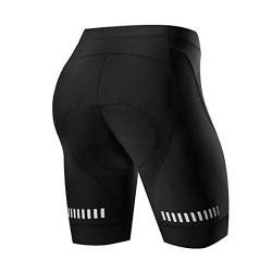 NOOYME Radlerhose gepolstert schnelltrockende Kurz elastische, mit Sitzpolster 4D Radhose Damen mit breiterem und dichterem Polster von NOOYME