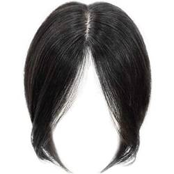 Echtes Toper -Mittelseiten -Teil menschliches Haar, Haaropper für Frauen echtes menschliches Haar ohne Pony, Kronen -Topper -Clip in Haarbieten für Frauen mit dünnem Haar, von NOPEILVI