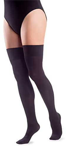 NOQ Damen Überkniestrümpfe schwarz Mikrofaser glatter Strumpf lang 60 DEN warme Socken für Mädchen Schuluniform Chelsie, Nero von NOQ
