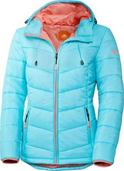 NORDCAP Damen Jacke in Daunenoptik, warme Steppjacke in Türkis, tolle Übergangs- & Winterjacke, 100% Wattierung (Gr: 36-50) von NORDCAP