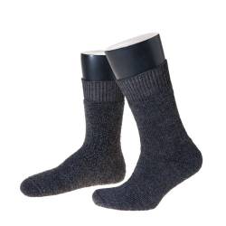 NORDPOL Kurze Thermosocke"Immerwarm" aus Vollplüsch (Woll-Polyester-Gemisch), 1 Paar, anthrazit, Made in Germany, Gr. 35-38 von NORDPOL-Strümpfe