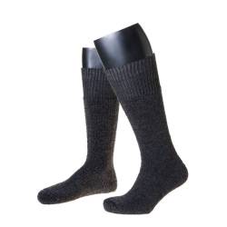 NORDPOL Stiefellange Thermosocke"Immerwarm" aus Vollplüsch (Woll-Polyester-Gemisch), 1 Paar, anthrazit, Made in Germany, Gr. 42-44 von NORDPOL-Strümpfe