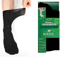 NORDSOX 4 Paar Weiche Komfort Socken, Diabetiker-Socken, ohne Gummi und extra Stretch aus Viskose (aus Bambus Zellstoff) für Herren & Damen Ökotex von NORDSOX