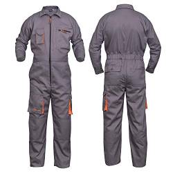 NORMAN Grau Arbeitskleidung Herren Latzhose Monteuranzug Overalls Mechanik Overall Schutz (M) von NORMAN