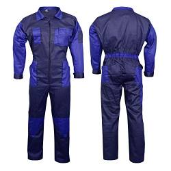 NORMAN Marineblau Herren Overalls Monteuranzug Latzhose für Warehouse Garagen Arbeitnehmer Mechaniker - Marineblau, 3XL von NORMAN