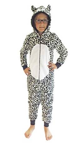 Mädchen Jumpsuit Overall Onesie Schlafanzug in niedlichen Tier Motiven - 291 467 97 606, Größe:116, Farbe:Leopard von NORMANN-Wäschefabrik