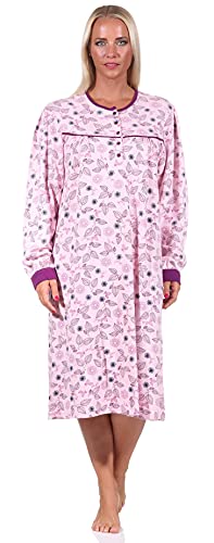 NORMANN-Wäschefabrik Edles Damen Nachthemd in Kuschelinterlock-Qualität - auch in Übergrössen - 212 210 96 105, Farbe:rosa, Größe:48-50 von NORMANN-Wäschefabrik