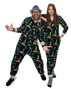 NOROZE Herren Jungen Spielen Onesie Anzug Trainingsanzug Unisex Kinder Pyjama Schlafanzug Alles in einem Overall Familie Jumpsuit Spieler Abstimmung Schlafanzüge Schlafanzug (S, Marine) von NOROZE