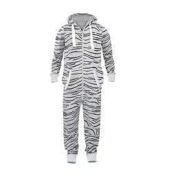 NOROZE Herren Tarnung Onesie Mode Stilvoll Alle in Einem Overall Strampelanzug EIN Stück Pyjamas Jumpsuit Combinaison (XL, Zebra Heather Anthrazit) von NOROZE