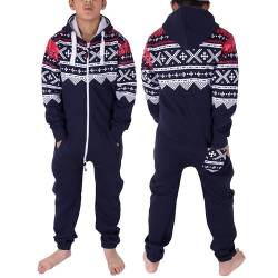 NOROZE Unisex Kinder Jungs Mädchen Azteken Fleece Kapuzen Onesie Jumpsuit (7/8 Jahre, Azteken Marine) von NOROZE