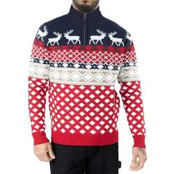 Noroze Weihnachtspullover für Herren, gestrickter Pullover, Größen 2–2XL, X-Large von NOROZE