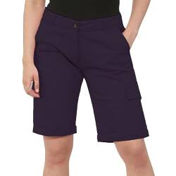 Noroze Damen Cargo Chino Shorts aus Baumwolle, navy, 46 von NOROZE