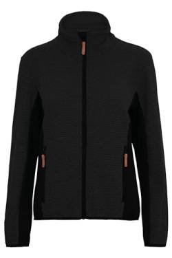 NORTH BEND NBHelga Damen Fleecejacke atmungsaktiv modische und wärmende Jacke mit Stehkragen, Größe:38, Farbe:Black (1001) von NORTH BEND