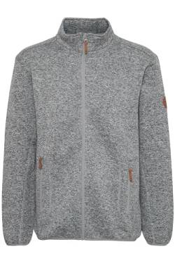 NORTH BEND NBSamo Fleecejacke atmungsaktiv modische Jacke mit Stehkragen, Größe:2XL, Farbe:Light Grey Melange (1005) von NORTH BEND
