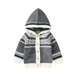 NORTH EDGE Baby-Jungen Strickjacke Cardigan mit Kapuzenpullover Hoodie Sweatshirt von NORTH EDGE