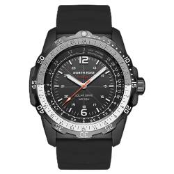 NORTH EDGE Herrenuhren Solarbetriebene Silikonbänder Militärische wasserdichte Armee Sport Taktische Minimalistische Uhren von NORTH EDGE