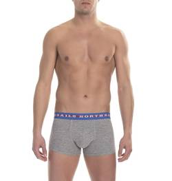 NORTH SAILS Boxer (2er-Pack) – Herren – Stretch-Baumwolle (Grau (Elastisch Zweifarbig) L) von NORTH SAILS