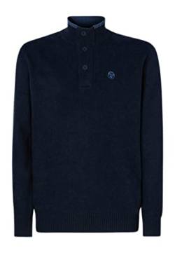 NORTH SAILS Herren Half Button 7gg Pullover, Marineblau, Small von NORTH SAILS