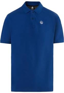 North Sails Herren-Poloshirt aus Baumwoll-Piqué mit kurzen Ärmeln - Regular Fit, Ozeanblau, XL von NORTH SAILS