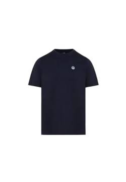 North Sails Herren T-Shirt aus Baumwolljersey mit kurzen Ärmeln - reguläre Passform, Marineblau, Medium von NORTH SAILS