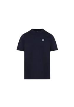 North Sails Herren T-Shirt aus Baumwolljersey mit kurzen Ärmeln - reguläre Passform, Marineblau, XL von NORTH SAILS