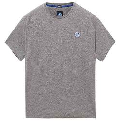 North Sails Herren T-shirt S/s W/logo T-Shirt, Medium Grey Melange, M von NORTH SAILS