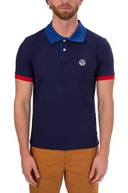 North Sails - Men's Regular Polo Shirt with Colorblock Details - Size M von NORTH SAILS