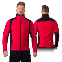 NORTHFINDER Fleece Pullover Herren MISSION | Warme Fleecejacke Herren mit einer Material verwendeten Antipilling- Technologie | Perfekt geeignet als Arbeitspullover herren (darkred 3XL) von NORTHFINDER