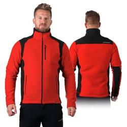 NORTHFINDER Fleece Pullover Herren Mission | Warme Fleecejacke Herren mit Einer Material verwendeten Antipilling- Technologie | Perfekt geeignet als Arbeitspullover Herren (flamered S) von NORTHFINDER