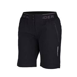 NORTHFINDER Kurze Wanderhose Damen | Stretch Wandershorts Mikayla Ideal für alle Outdoor-Aktivitäten, Trekking, Reisen, Camping, Extreme Atmungsaktivität und Komfort | Knielang | schwarz - L von NORTHFINDER