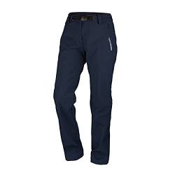 NORTHFINDER Outdoor Hosen für Damen Lyric | Einfache Wanderhose Damen aus 3-lagiger Softshell mit wasserabweisender Oberfläche | Trekkinghose Damen mit Ausgezeichneter Atmungsaktivität | Blau L von NORTHFINDER