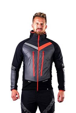 NORTHFINDER Skitourenjacke Herren SOLISKO | SKIALP POLARTEC® | Leichte Männer Winterjacke geeignet für aktives Skitourengehen und intensives Wandern im Winter | Perfekt Hybrid Jacke herren von NORTHFINDER