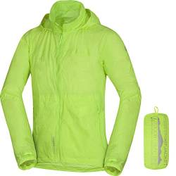 NORTHFINDER Ultraleichte Regenjacke Herren Wasserdicht Atmungsaktiv | Fahrrad Regenjacke Herren Laufjacke Ultraleicht | Windjacke Regenjacke Zusammenfaltbar | Packable Rain Jacket Green XL von NORTHFINDER