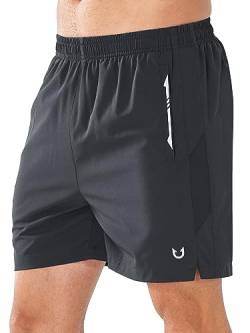 NORTHYARD Sport Shorts Herren Leichte Running Kurze Hosen Schnelltrockende Sporthose Kurz Laufshorts für Basketball Gym Tennis mit Reißverschlusstasche, Dunkelgrau L von NORTHYARD