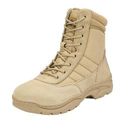 NORTIV 8 Herren Militär Einsatzstiefel Security Tactical Boot Zipper Stiefel Kampfstiefel Springerstiefel Schuhe Sand TROOPER Größe 40EU/7.5US von NORTIV 8