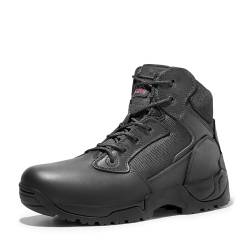 NORTIV 8 Herren Militär Einsatzstiefel Zipper Tactical Boot Security Stiefel Kampfstiefel Springerstiefel Schuhe SCHWARZ ALLOY Größe 40EU/7.5US von NORTIV 8