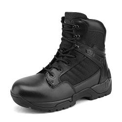 NORTIV 8 Herren Security Tactical Einsatzstiefel Boot Zipper Militär Kampfstiefel Springerstiefel SCHWARZ DESERT Größe 39.5EU/7US von NORTIV 8