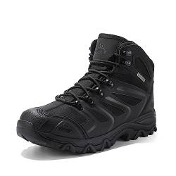 NORTIV 8 Herren Trekkingschuhe Wanderschuhe Outdoorschuhe Wanderstiefel Wasserdicht Hiking Boots Kletterschuhe Bergsteigen Klettern Wandern Schuhe Alle SCHWARZ 160448_M-E Größe 40 (EUR) von NORTIV 8