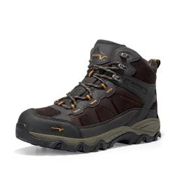 NORTIV 8 Herren Trekkingschuhe Wanderschuhe Outdoorschuhe Wanderstiefel Wasserdicht Hiking Boots Kletterschuhe Bergsteigen Klettern Wandern Schuhe BRAUN JS19004M Größe 45EU/11US von NORTIV 8