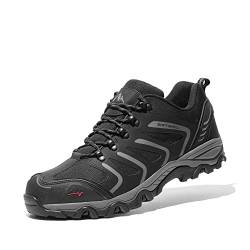 NORTIV 8 Herren Wanderschuhe Trekkingschuhe Outdoorschuhe Wasserdicht Hiking Shoes Kletterschuhe Bergsteigen Klettern Wandern Schuhe SCHWARZ/DUNKEL/GRAU 160448_Low-E Größe 47 (EUR) von NORTIV 8