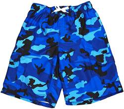 NORTY Herren-Badehose, groß, erweiterte Größe, für Herren, Übergröße, 5X, blau camouflage, 4XL von NORTY
