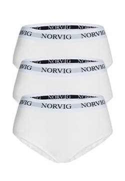 NORVIG Damen Norvig 3-pack Maxi White Briefs, Weiß, M EU von NORVIG