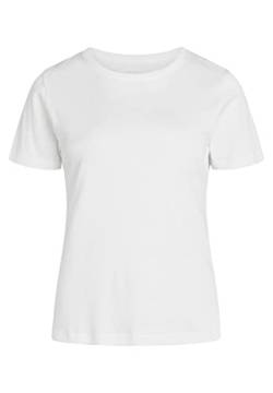 NORVIG Damen Norvig Ladies O-neck T-shirt S/S, Rib Cotton, White T Shirt, Weiß, L EU von NORVIG