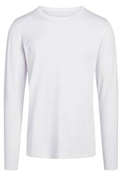 NORVIG Men's O-Neck L/S White T-Shirt, L von NORVIG