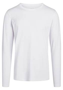 NORVIG Men's O-Neck L/S White T-Shirt, S von NORVIG