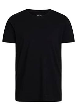 NORVIG Men's O-Neck S/S Black T-Shirt, XXL von NORVIG