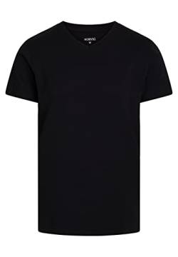 NORVIG Men's V-Neck S/S Black T-Shirt, S von NORVIG